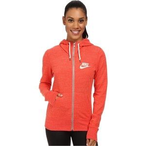 Nike Gym Vintage Full Zip Hoodie - Orange